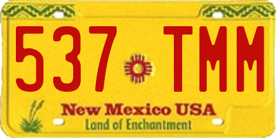 NM license plate 537TMM