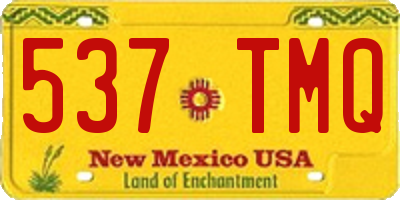 NM license plate 537TMQ
