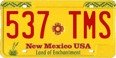NM license plate 537TMS