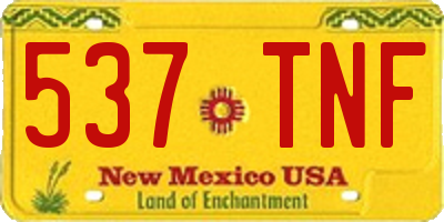 NM license plate 537TNF