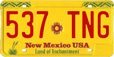 NM license plate 537TNG