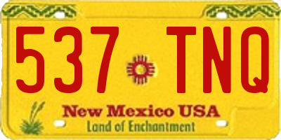 NM license plate 537TNQ