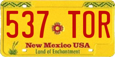 NM license plate 537TOR