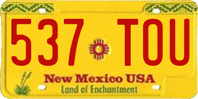 NM license plate 537TOU