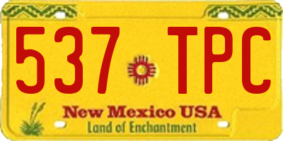 NM license plate 537TPC