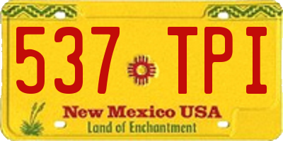 NM license plate 537TPI