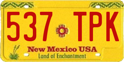 NM license plate 537TPK