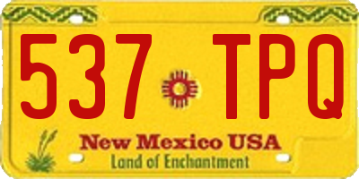 NM license plate 537TPQ