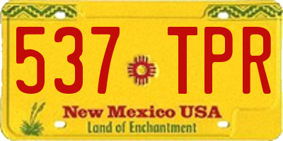 NM license plate 537TPR