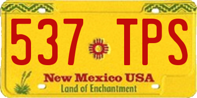 NM license plate 537TPS