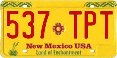 NM license plate 537TPT