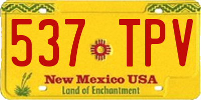 NM license plate 537TPV