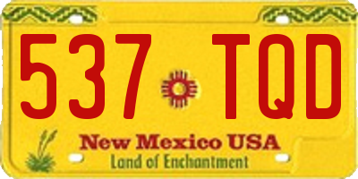 NM license plate 537TQD