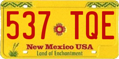 NM license plate 537TQE