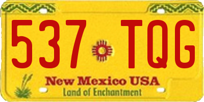 NM license plate 537TQG