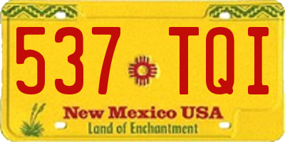 NM license plate 537TQI