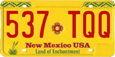 NM license plate 537TQQ