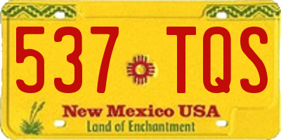 NM license plate 537TQS