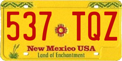 NM license plate 537TQZ