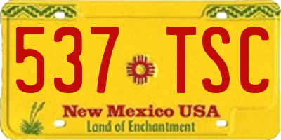 NM license plate 537TSC