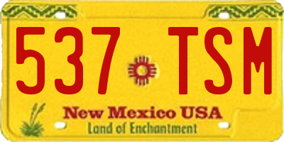 NM license plate 537TSM