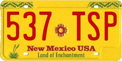 NM license plate 537TSP