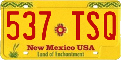 NM license plate 537TSQ