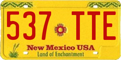 NM license plate 537TTE