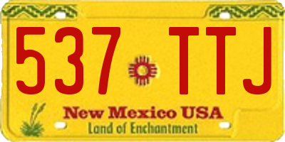 NM license plate 537TTJ