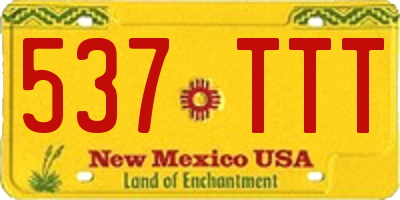 NM license plate 537TTT