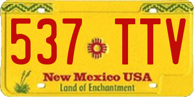 NM license plate 537TTV