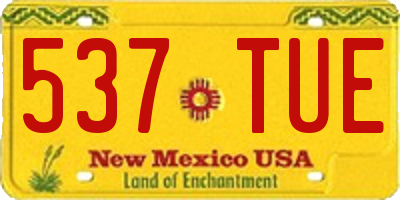 NM license plate 537TUE