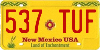 NM license plate 537TUF