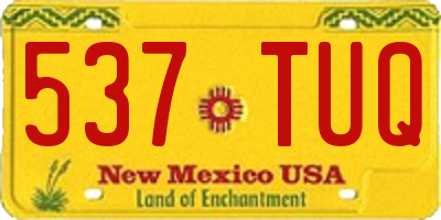 NM license plate 537TUQ