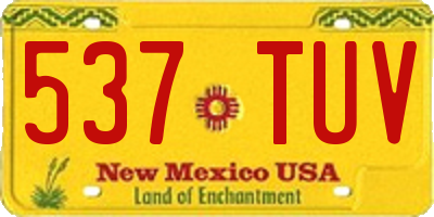 NM license plate 537TUV