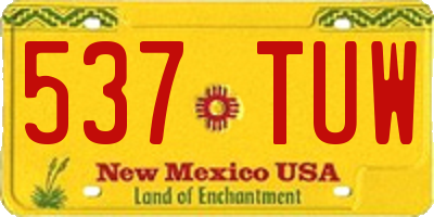 NM license plate 537TUW