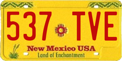 NM license plate 537TVE