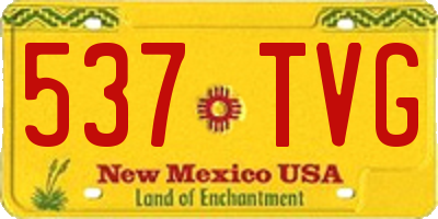 NM license plate 537TVG