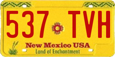 NM license plate 537TVH