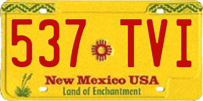 NM license plate 537TVI