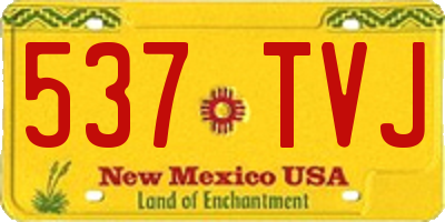NM license plate 537TVJ