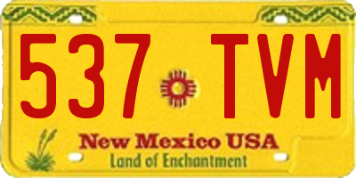 NM license plate 537TVM