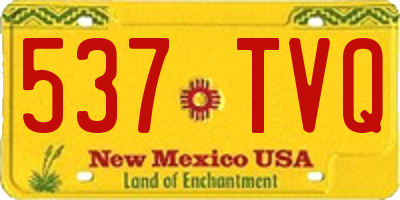 NM license plate 537TVQ