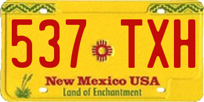NM license plate 537TXH