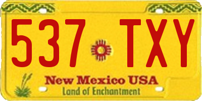 NM license plate 537TXY