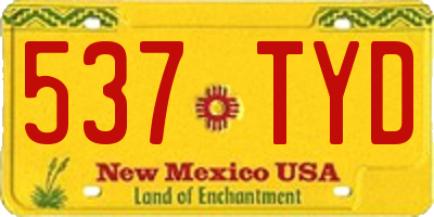 NM license plate 537TYD