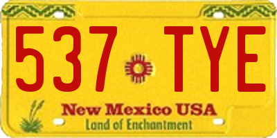 NM license plate 537TYE
