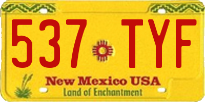 NM license plate 537TYF