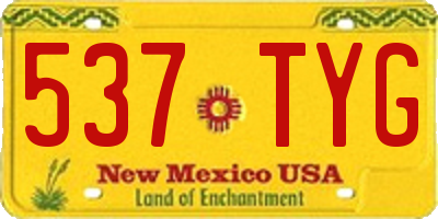 NM license plate 537TYG