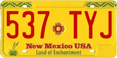 NM license plate 537TYJ